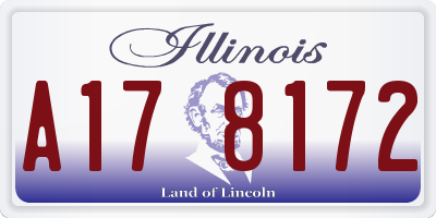 IL license plate A178172