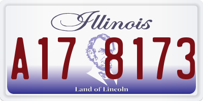 IL license plate A178173