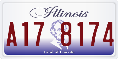 IL license plate A178174