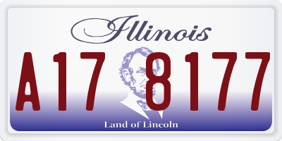 IL license plate A178177