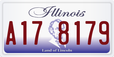 IL license plate A178179
