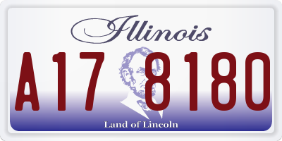 IL license plate A178180