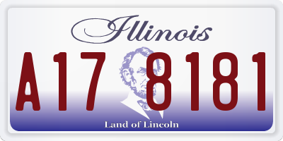 IL license plate A178181