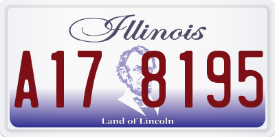 IL license plate A178195
