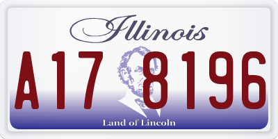IL license plate A178196