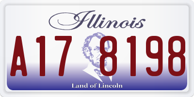 IL license plate A178198
