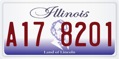 IL license plate A178201