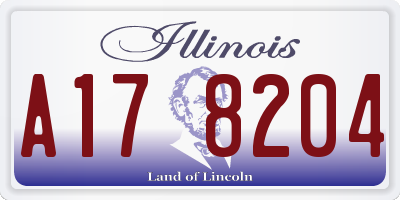 IL license plate A178204