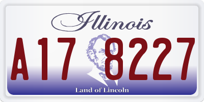 IL license plate A178227