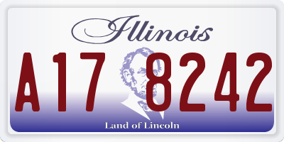 IL license plate A178242