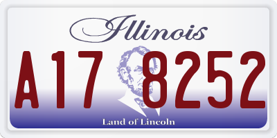 IL license plate A178252