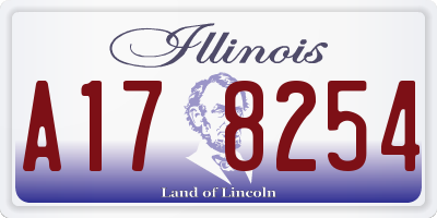 IL license plate A178254
