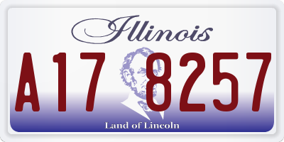 IL license plate A178257