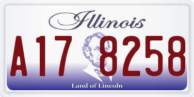 IL license plate A178258