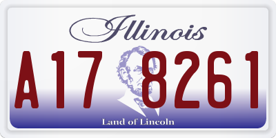 IL license plate A178261