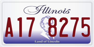 IL license plate A178275