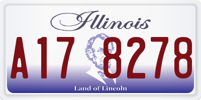 IL license plate A178278