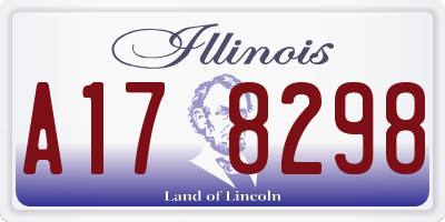 IL license plate A178298