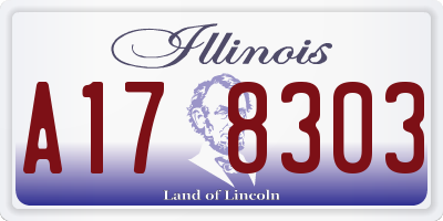 IL license plate A178303