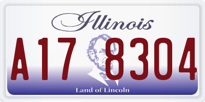 IL license plate A178304