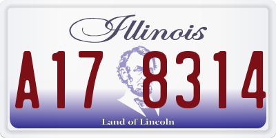 IL license plate A178314