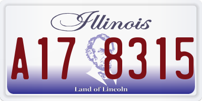 IL license plate A178315