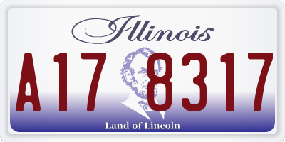 IL license plate A178317