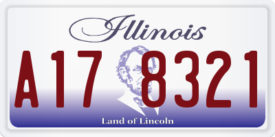 IL license plate A178321