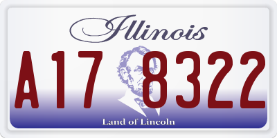 IL license plate A178322