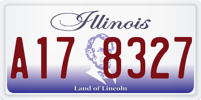 IL license plate A178327