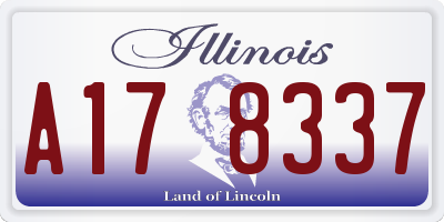 IL license plate A178337