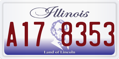 IL license plate A178353