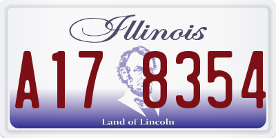IL license plate A178354