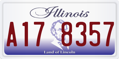 IL license plate A178357