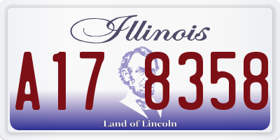 IL license plate A178358
