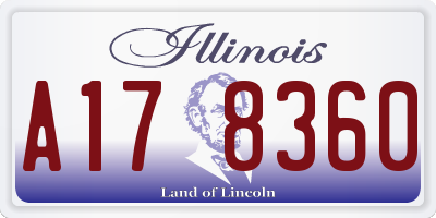 IL license plate A178360