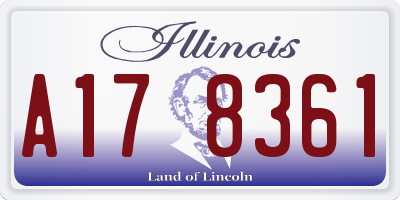 IL license plate A178361