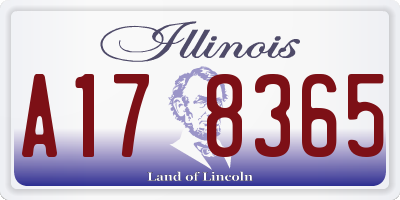 IL license plate A178365