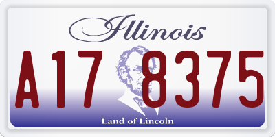IL license plate A178375