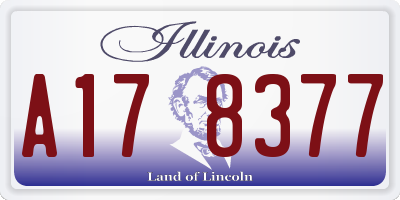 IL license plate A178377