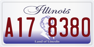 IL license plate A178380