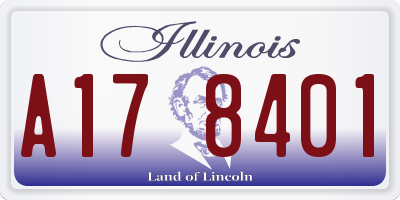 IL license plate A178401