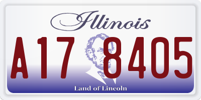 IL license plate A178405