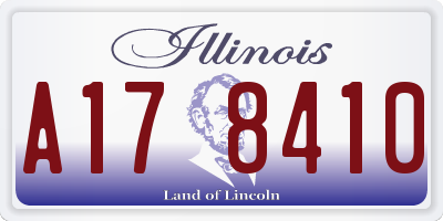 IL license plate A178410