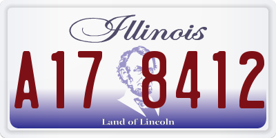 IL license plate A178412