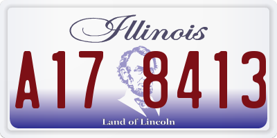 IL license plate A178413