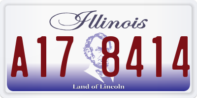 IL license plate A178414