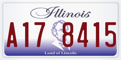 IL license plate A178415