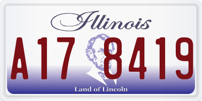 IL license plate A178419
