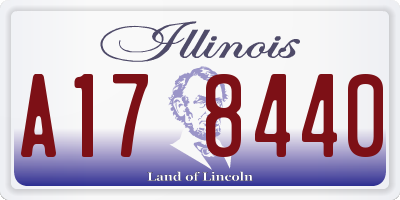 IL license plate A178440
